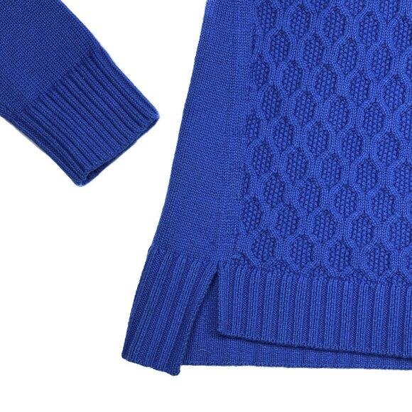 Talbots Blue Cable Knit Fisherman Pullover Sweater Size M - NWOT - Picture 5 of 8